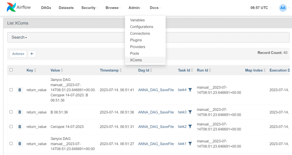 XCom GUI AirFlow