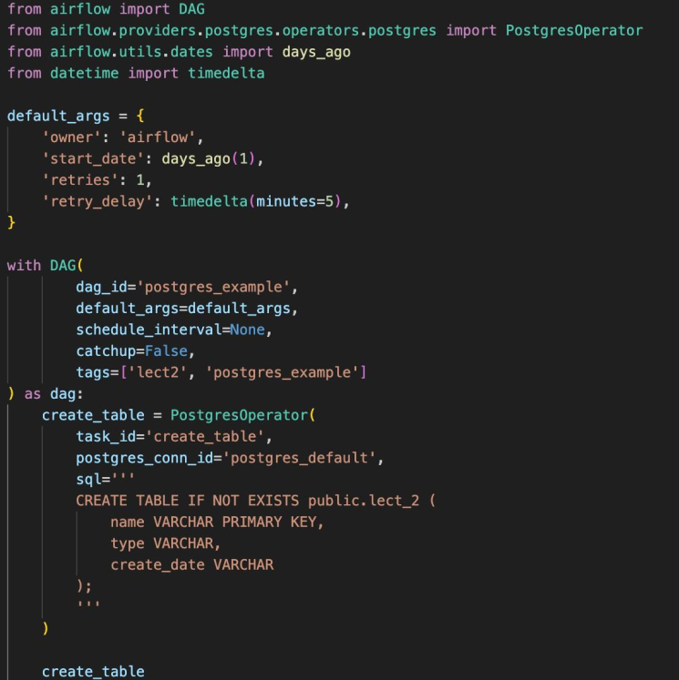 PostgresOperator Link Airflow course https://test.bigdataschool.ru/courses/data-flow-with-apache-airflow/