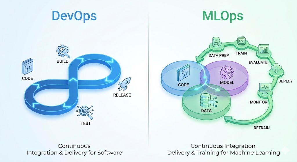 What the difference between MLOPS and Devops