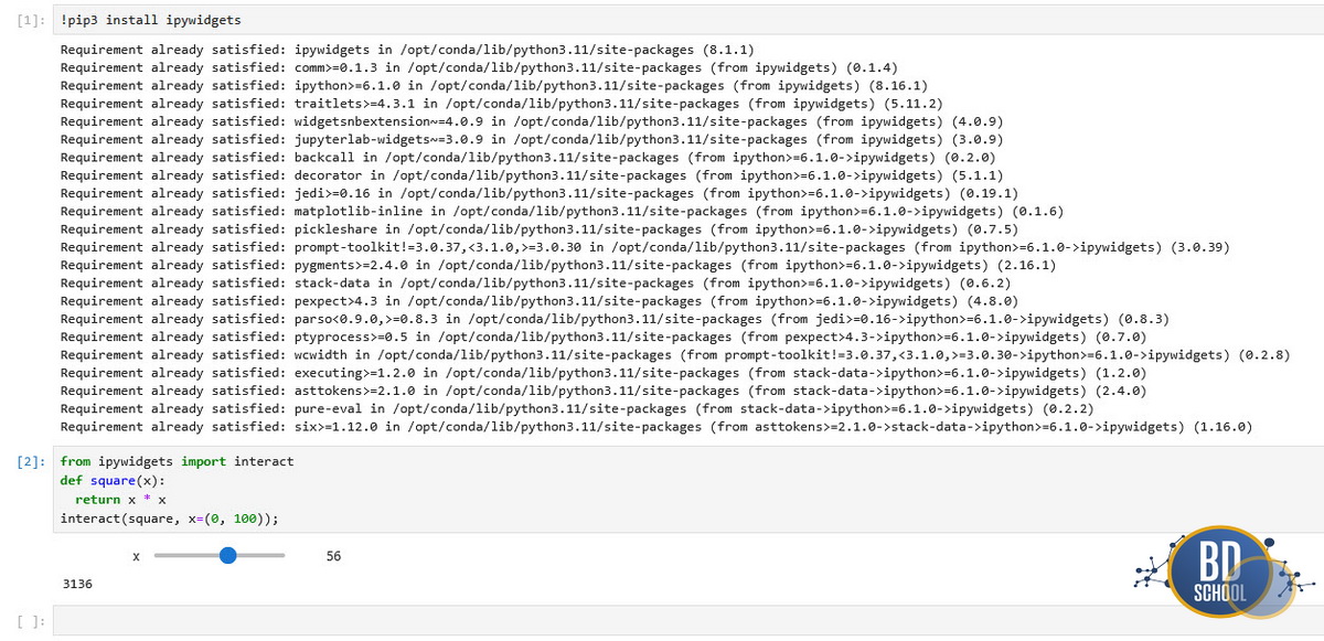 Интерактивная визуализация в Jupyter Notebook
