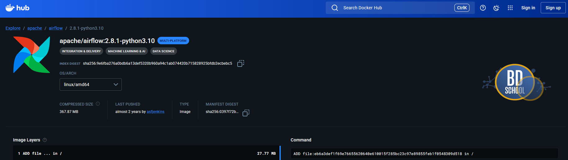 Фиксированная версия Apache Airflow 2.8.1 и Python 3.10