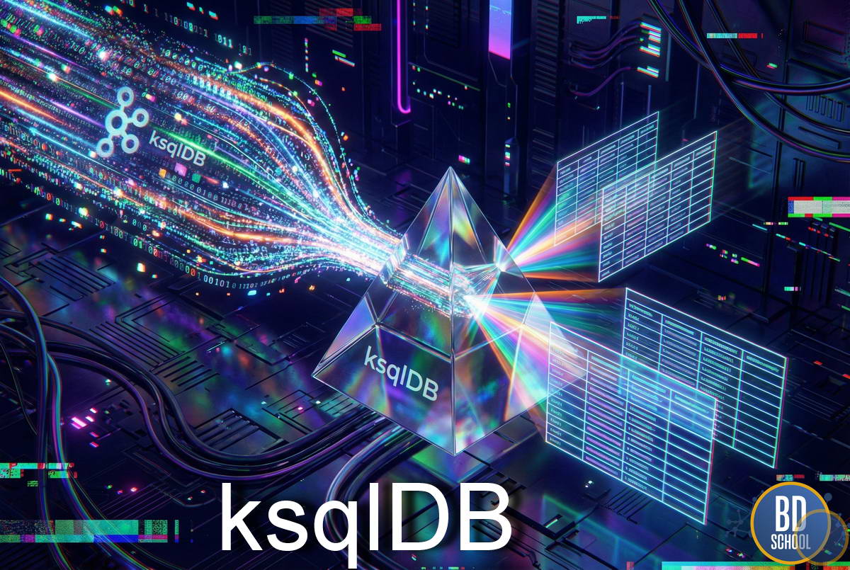ksqlDB - движок для Kafka SQL реализованный компанией Confluent для доступа к топикам Apache Kafka с помощью SQL