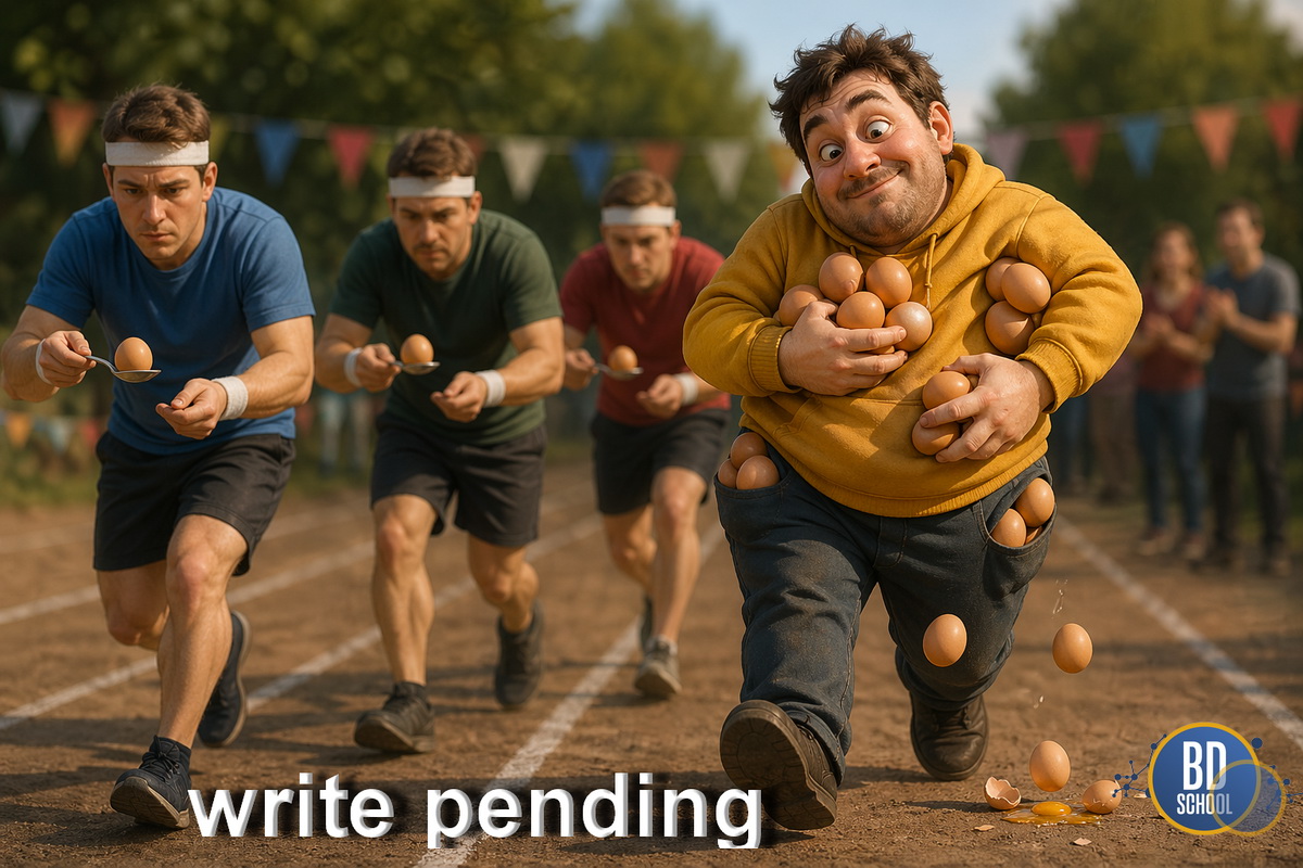 Смешно о механизме отложенной записи write pending