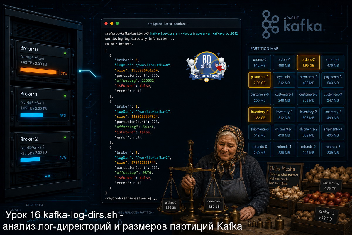 Как понять сколько данных хранится в логах Apache Kafka - разбор бесплатного урока