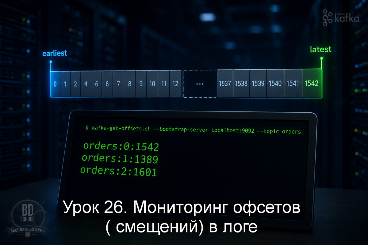 Какой сейчас earliest и latest офсет? Именно для этого существует kafka-get-offsets.sh - управления логами и очередью сообщений Apache Kafka